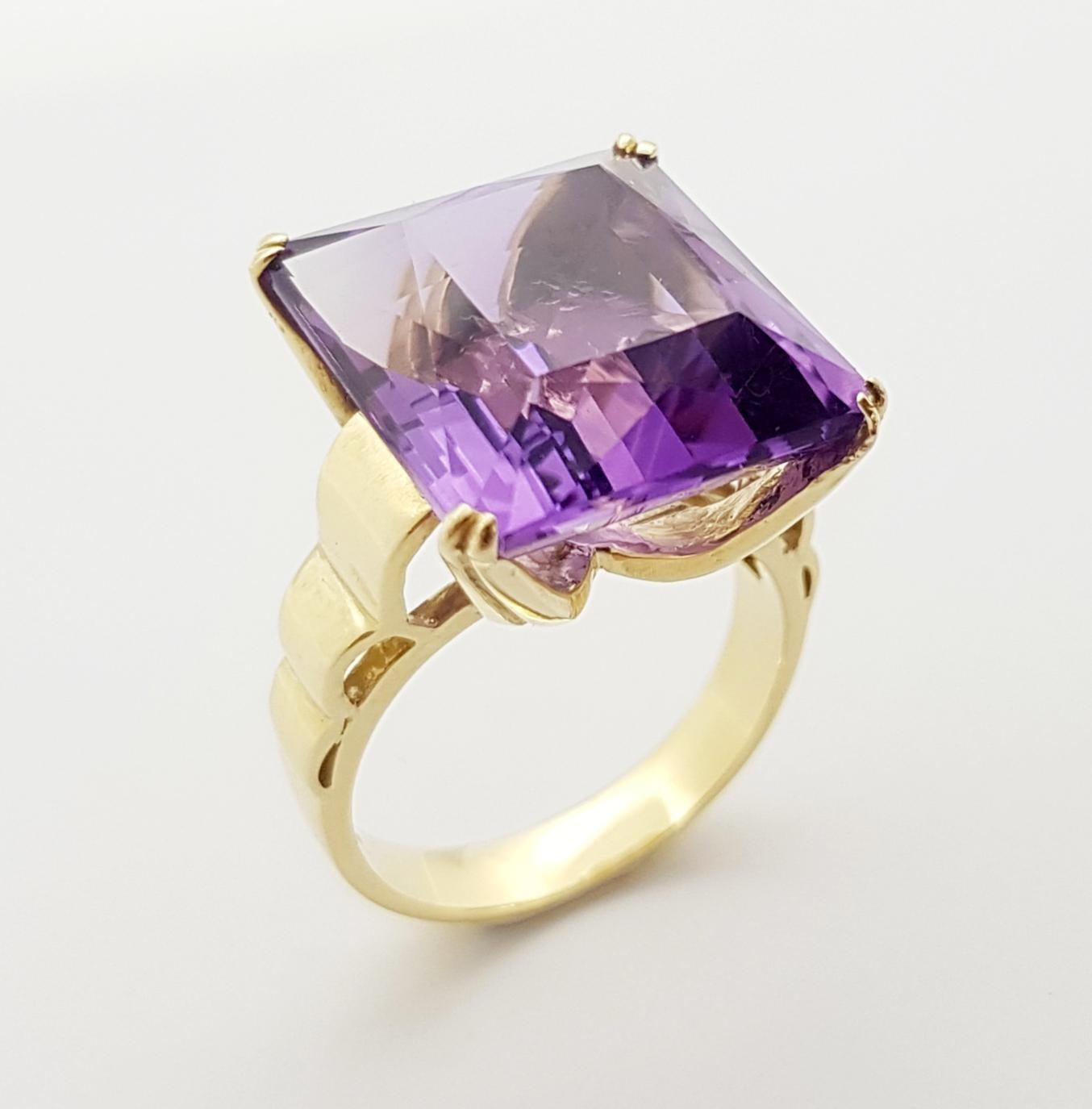 Amethyst-Ring in 14 Karat Gold gefasst im Angebot 4