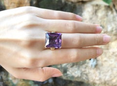 Amethyst Ring Set in 14 Karat Gold Settings