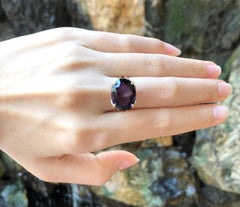 Amethyst-Ring in 14 Karat Goldfassungen gefasst