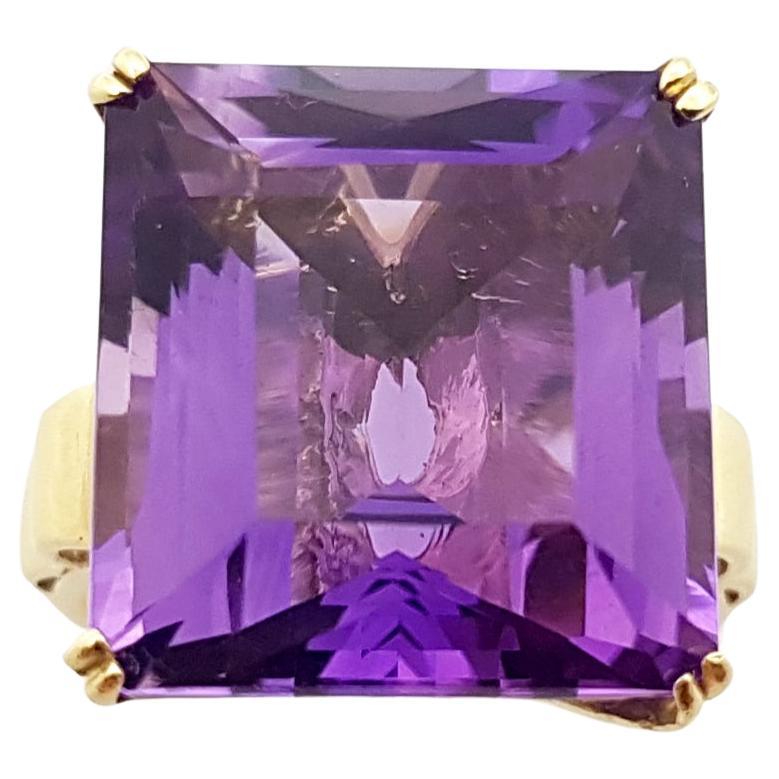 Amethyst Ring Set in 14 Karat Gold Settings