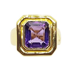 Amethyst Ring Set in 18 Karat Gold Settings