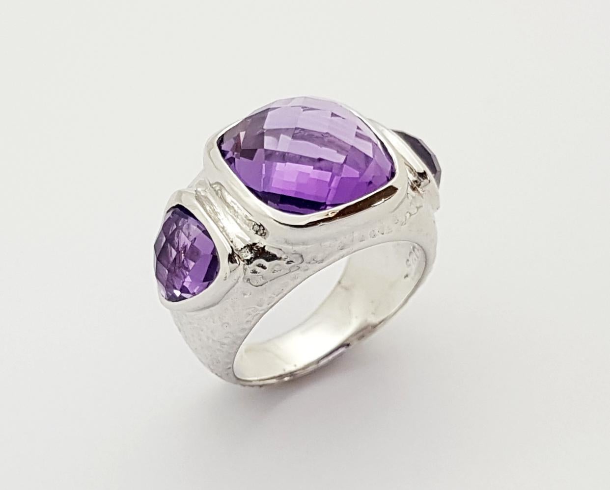 Amethyst  Ring set in Silver Settings For Sale 5