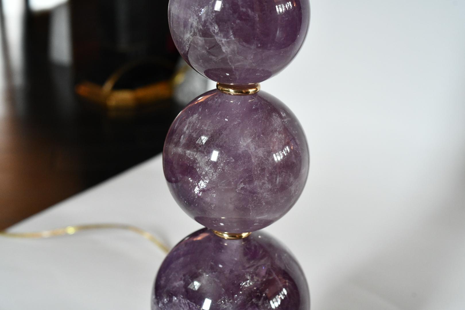 Contemporary  Amethyst Rock Crystal Lamps By Phoenix 