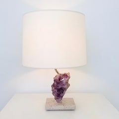 Amethyst Rock Tischlampe, um 1970, Belgien