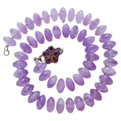 Amethyst Rondelle Beads Necklace