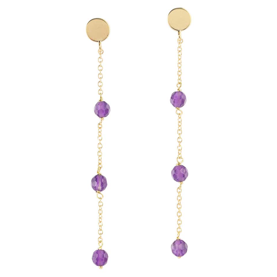 Large Fancy Earrings Gold Vintage Jewelry Teardrop Torpedo Long Drop ...
