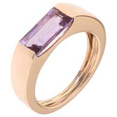 Bague jonc en or rose fabriquée à la main en Italie par Botta Gioielli