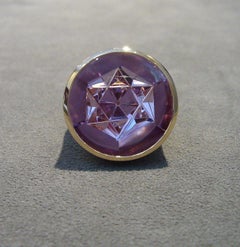 Ring aus Roségold mit Amethyst "Davidstern" aus der Wagner-Kollektion