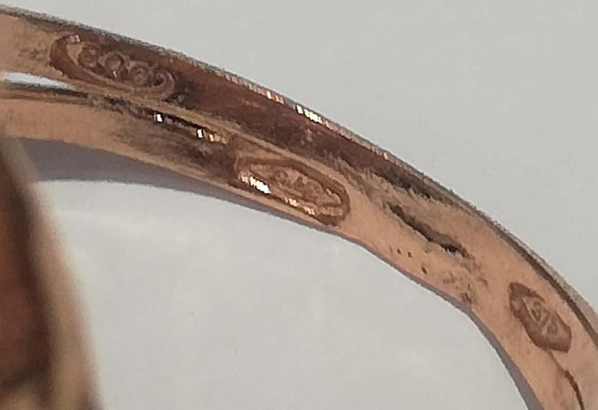 Donna Anello con ametista, rubini, diamanti, oro rosa e argento. in vendita