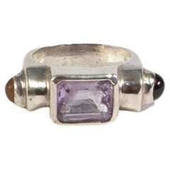 Amethyst Ruby Citrine Ring