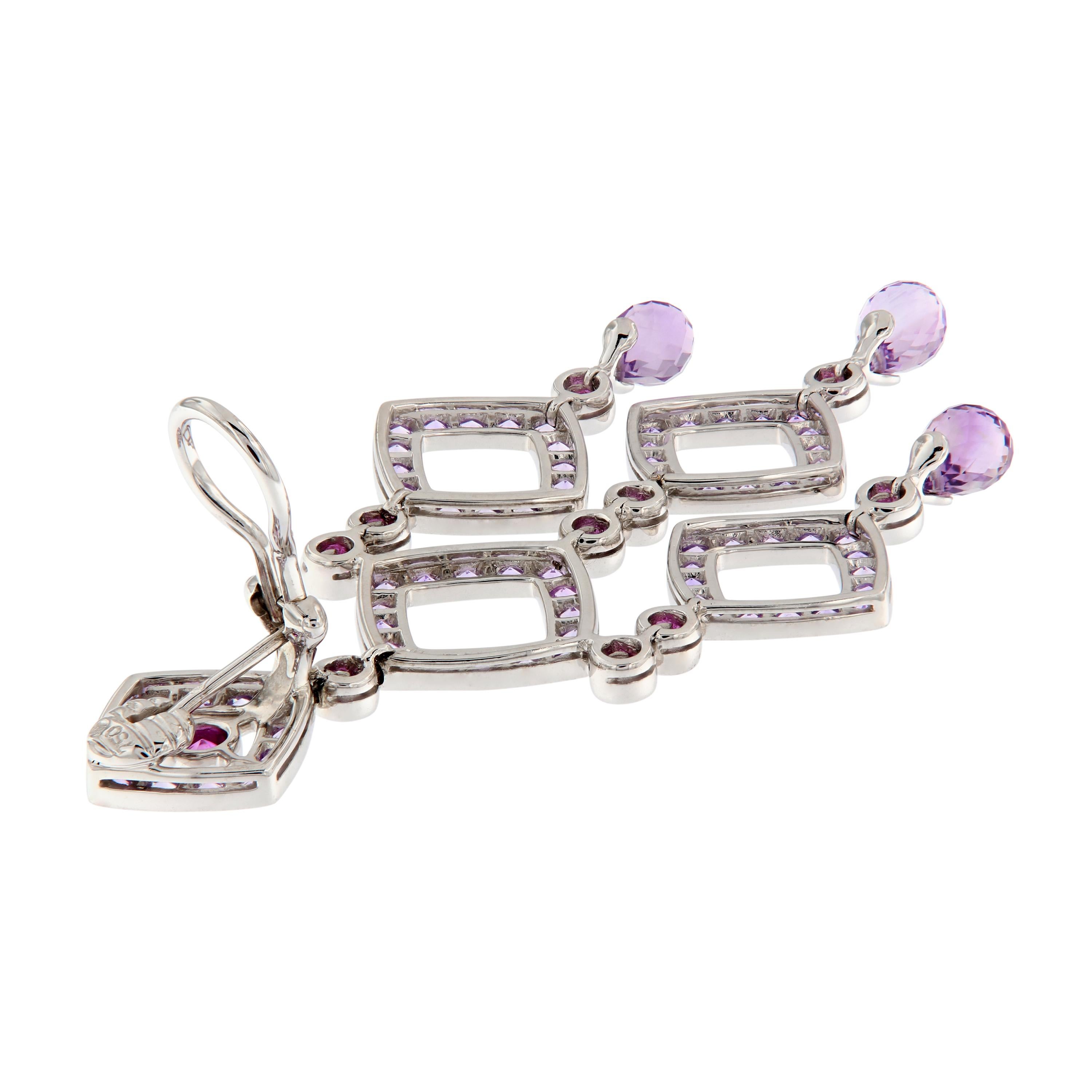 chandelier amethyst earrings