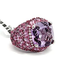 Amethyst Sapphire Diamond Fashion Cocktail Ring