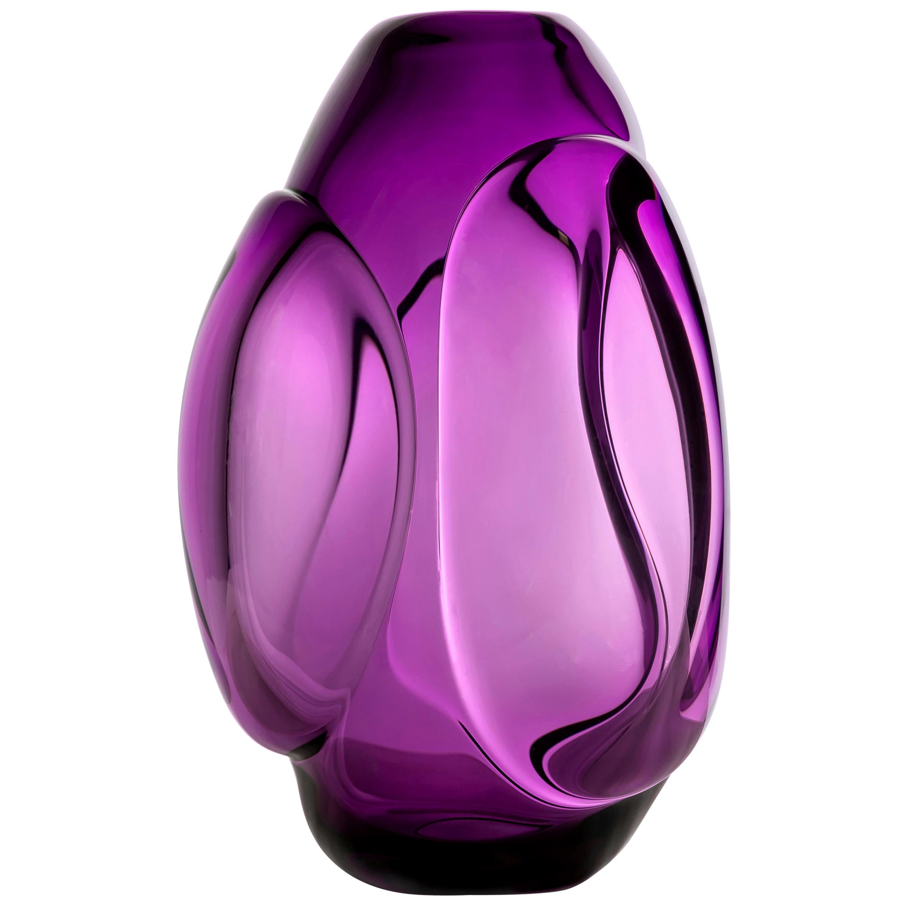Amethyst Purple Scarab Hand Blown Glass Vase by Siemon & Salazar - Available Now