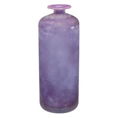 Amethyst Scavo Style Murano Glass Bottle Vase Attributed to Cenedese