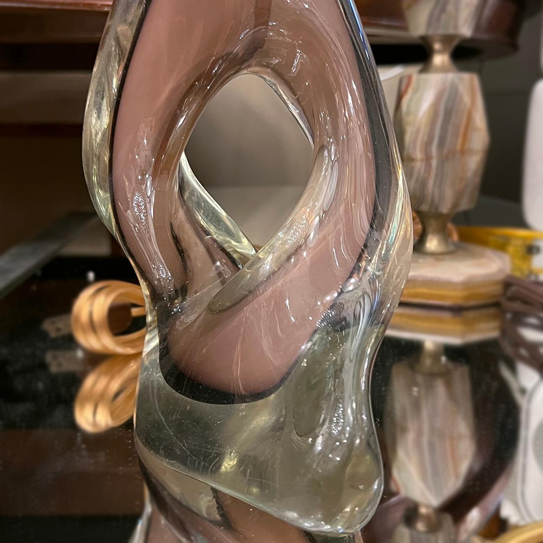 Mid-20th Century Amethyst Sculptural Murano Lamp For Sale