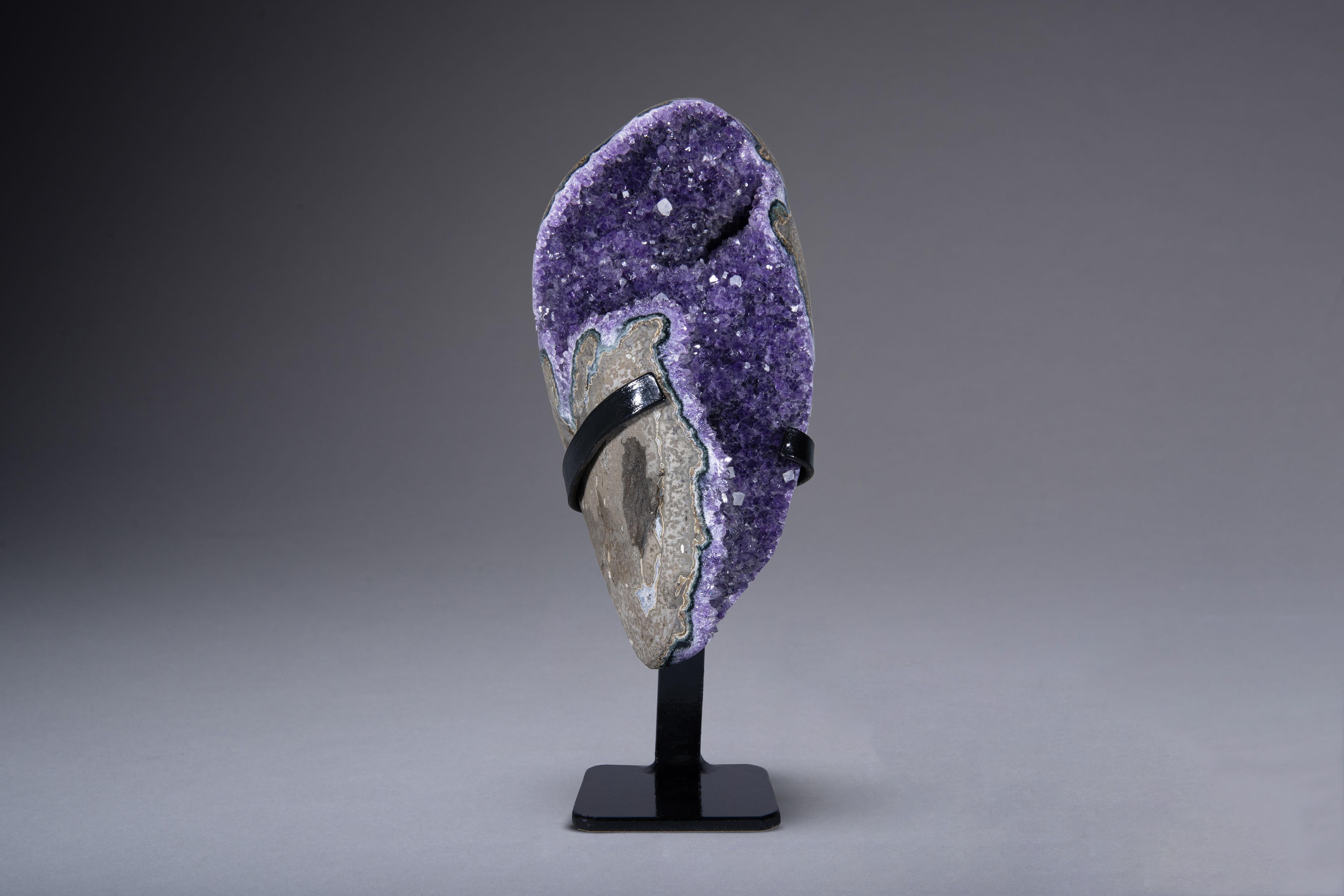 Amethyst Sculpture with Calcite Crystals 1