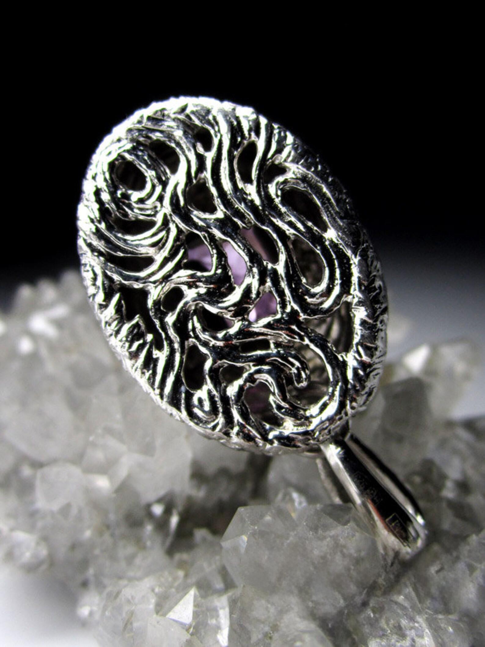 Amethyst Silver Pendant Octagon Cut Jewels Natural Purple Violet For Sale 2