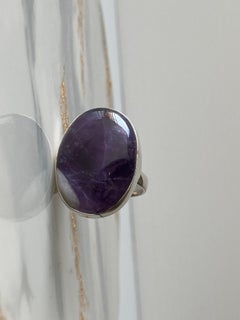 Amethyst silver ring