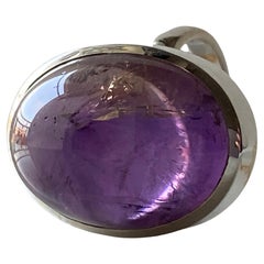 Amethyst silver ring