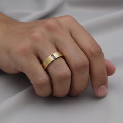 Amethyst solitaire ring for men silver, gold