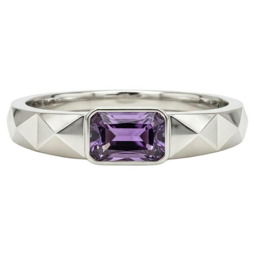 Amethyst Solitär Ring für Männer Silber, Gold