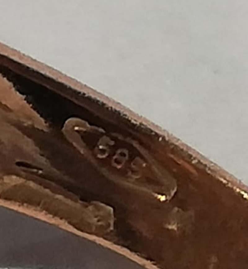 Anello con ametista, spinello, topazio, oro rosa 14 carati e argento. in vendita 1