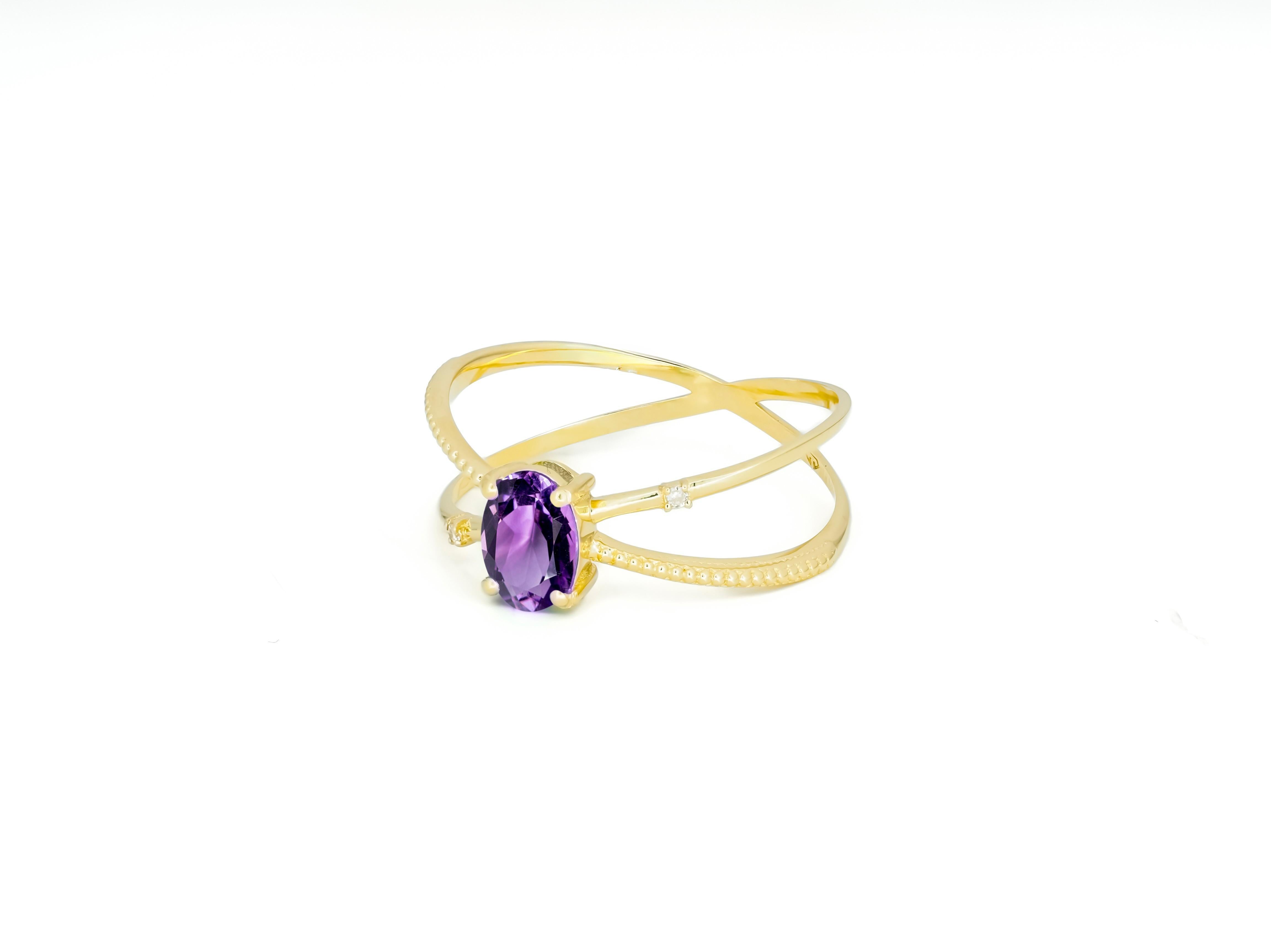 En venta: Anillo espiral de amatista  3