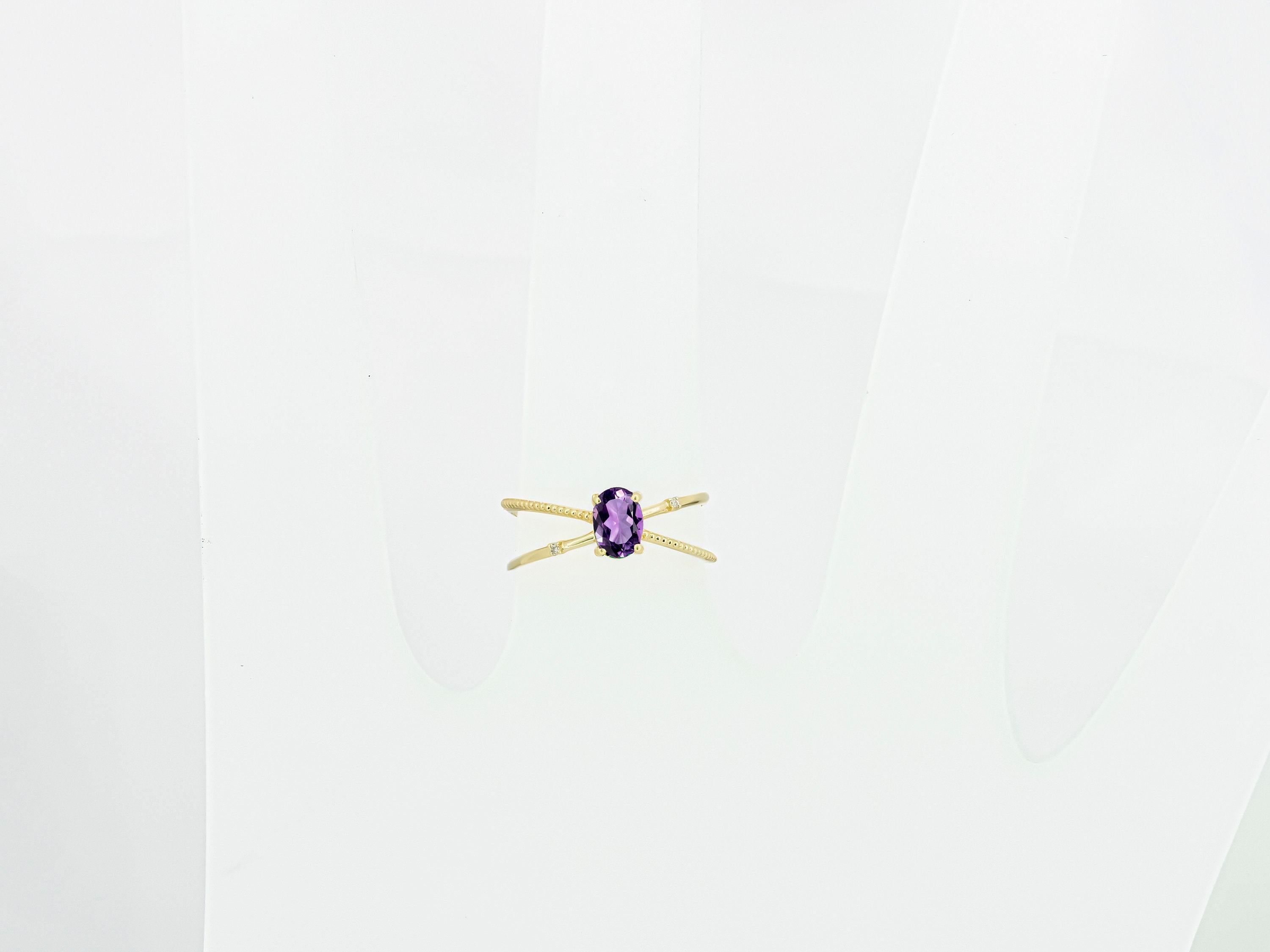 En venta: Anillo espiral de amatista  5