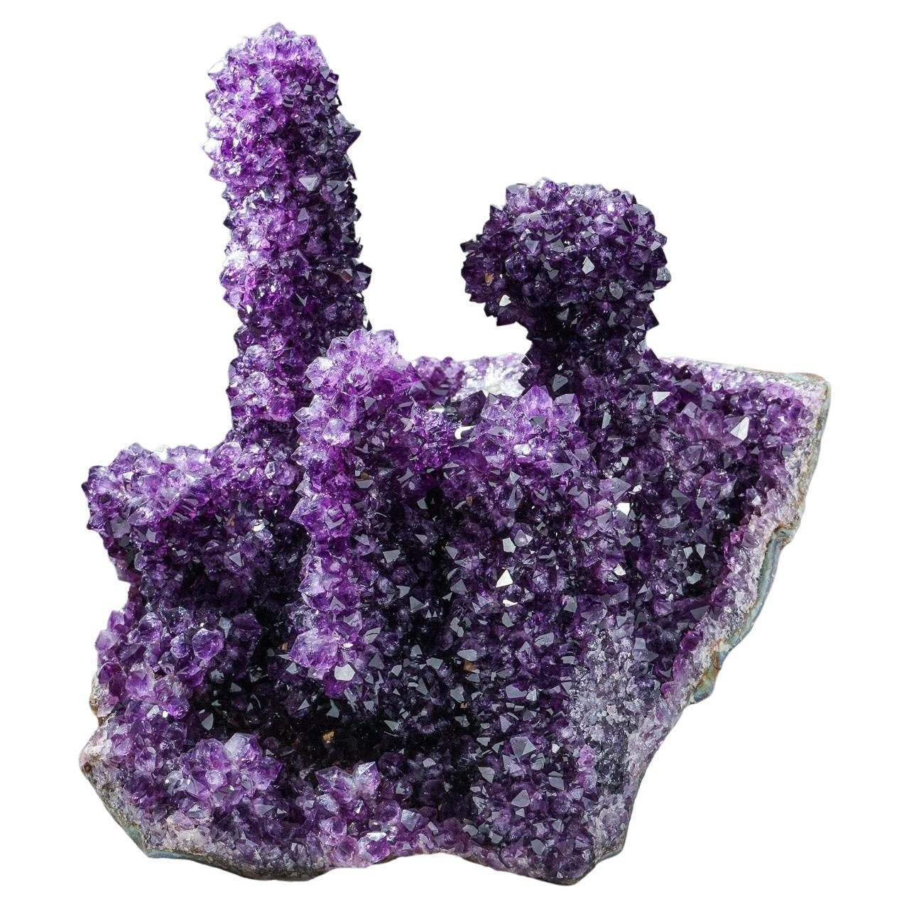 Amethyst Geode Stalactite Crystal Cluster from Uruguay (7" Tall, 13 lbs.) For Sale