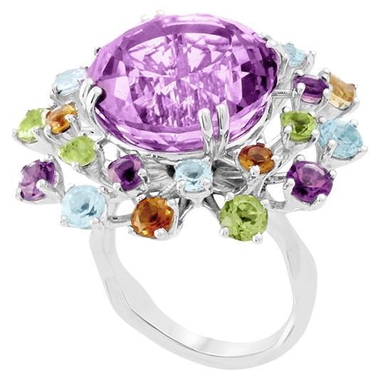 Amethyst Statement Ring - Aura Ring For Sale