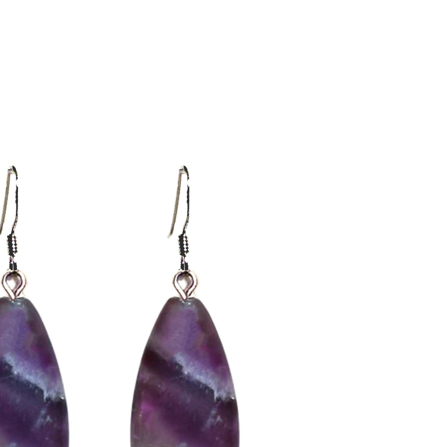 Amethyst Sterling Silver Drop Earrings by nlanlaVictory In New Condition For Sale In London, GB