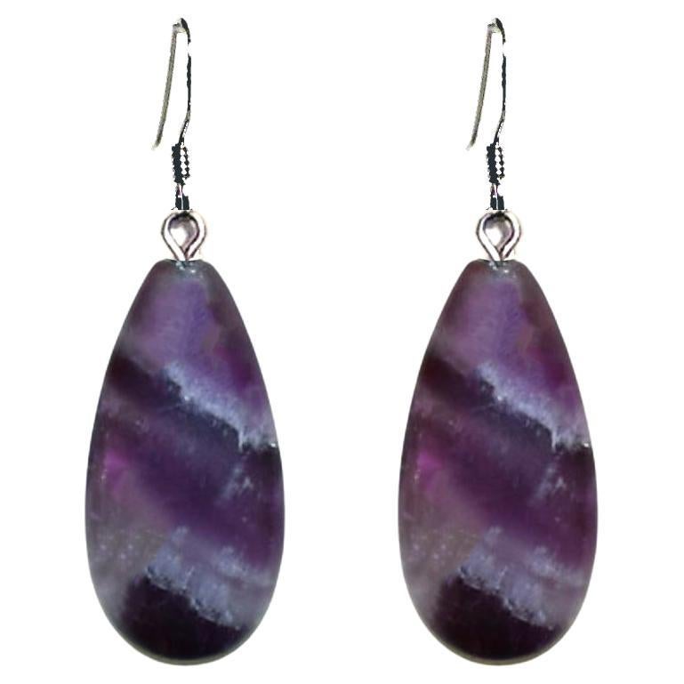 Amethyst Sterling Silver Drop Earrings by nlanlaVictory