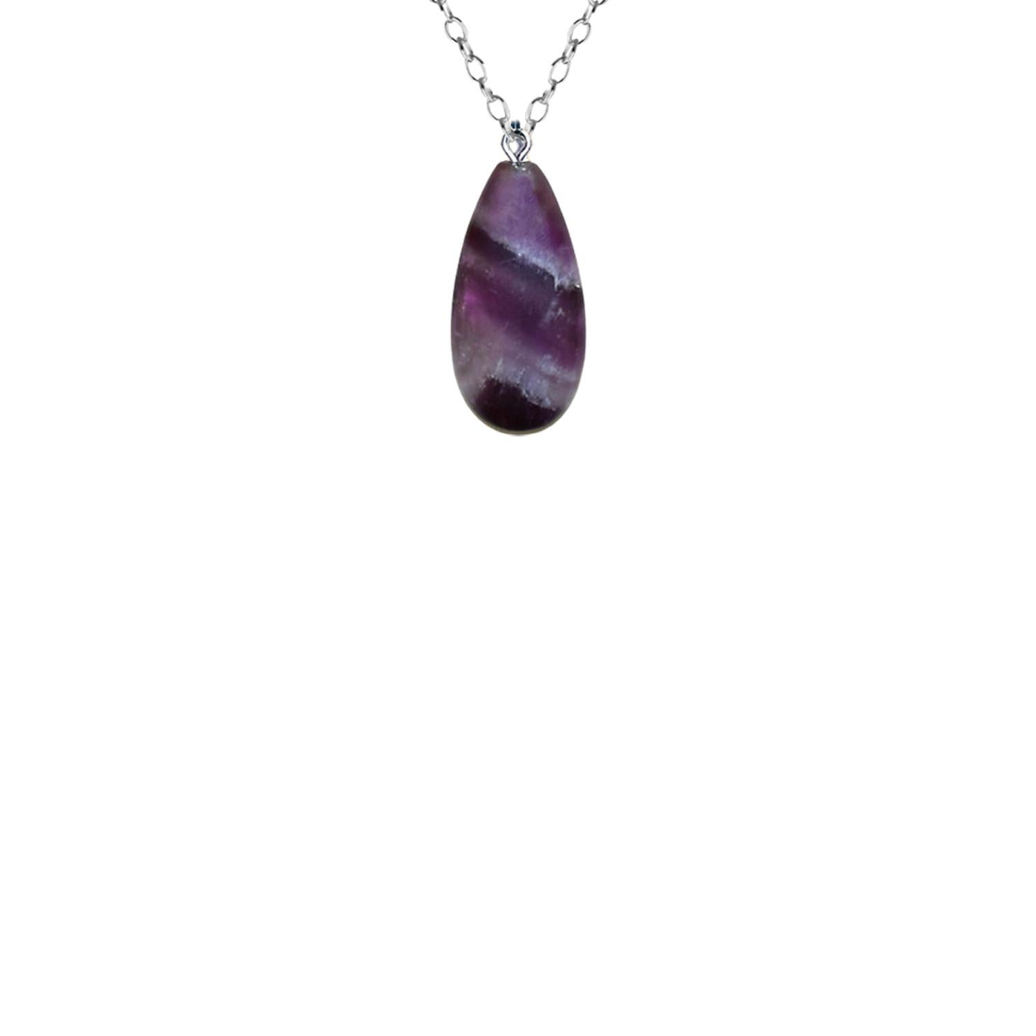 Bead Amethyst Sterling Silver Necklace For Sale