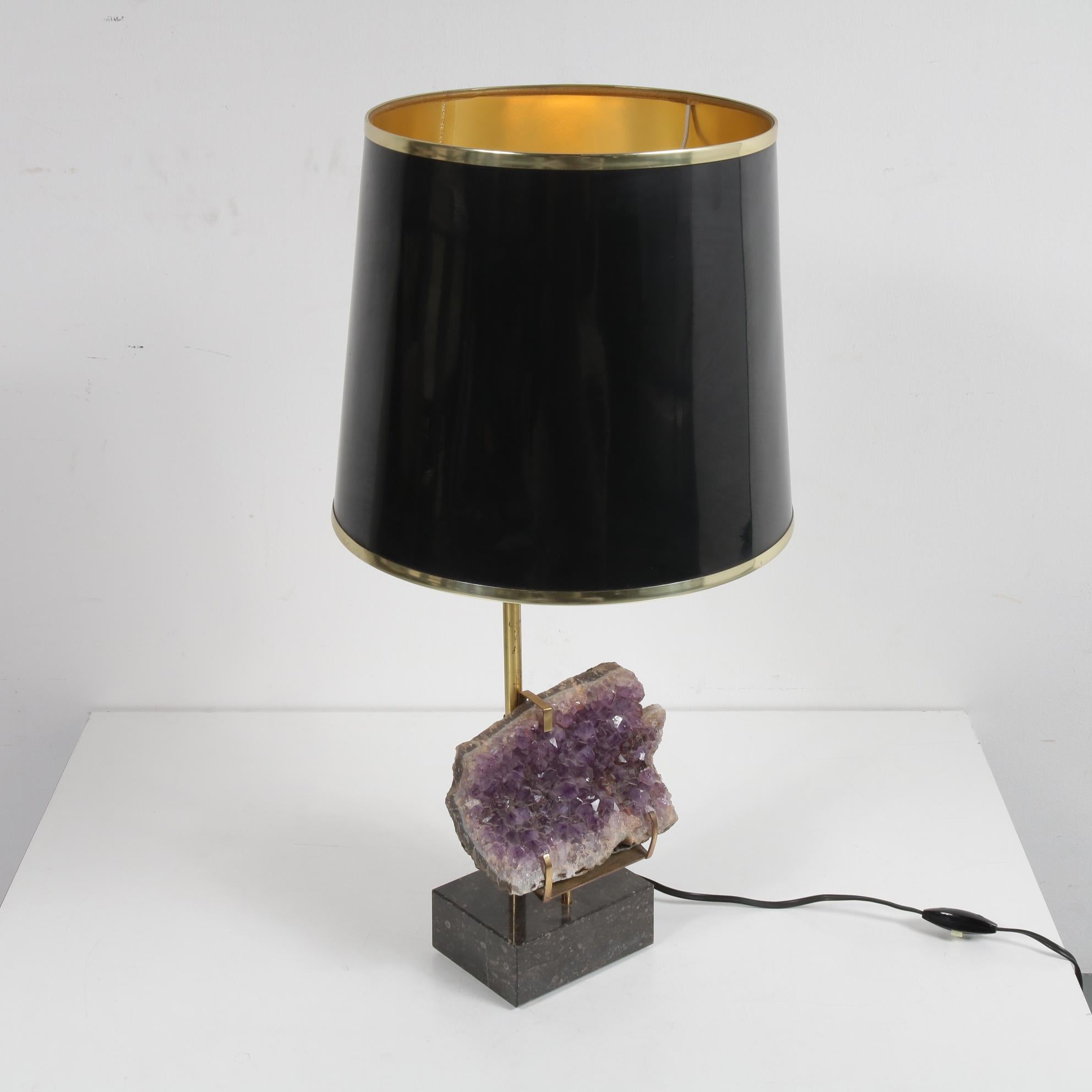 Amethyst Table Lamp in the Style of Willy Daro, 1970 For Sale 4