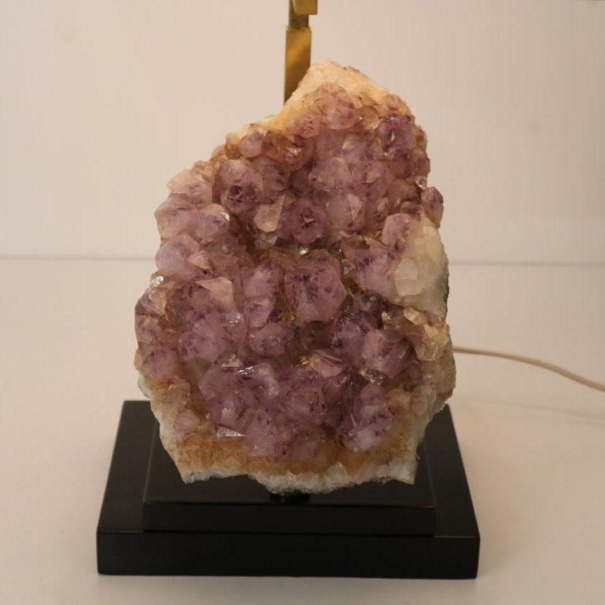 Late 20th Century Amethyst Table Lamp in the Style of Willy Daro, Belgium, 1970 For Sale