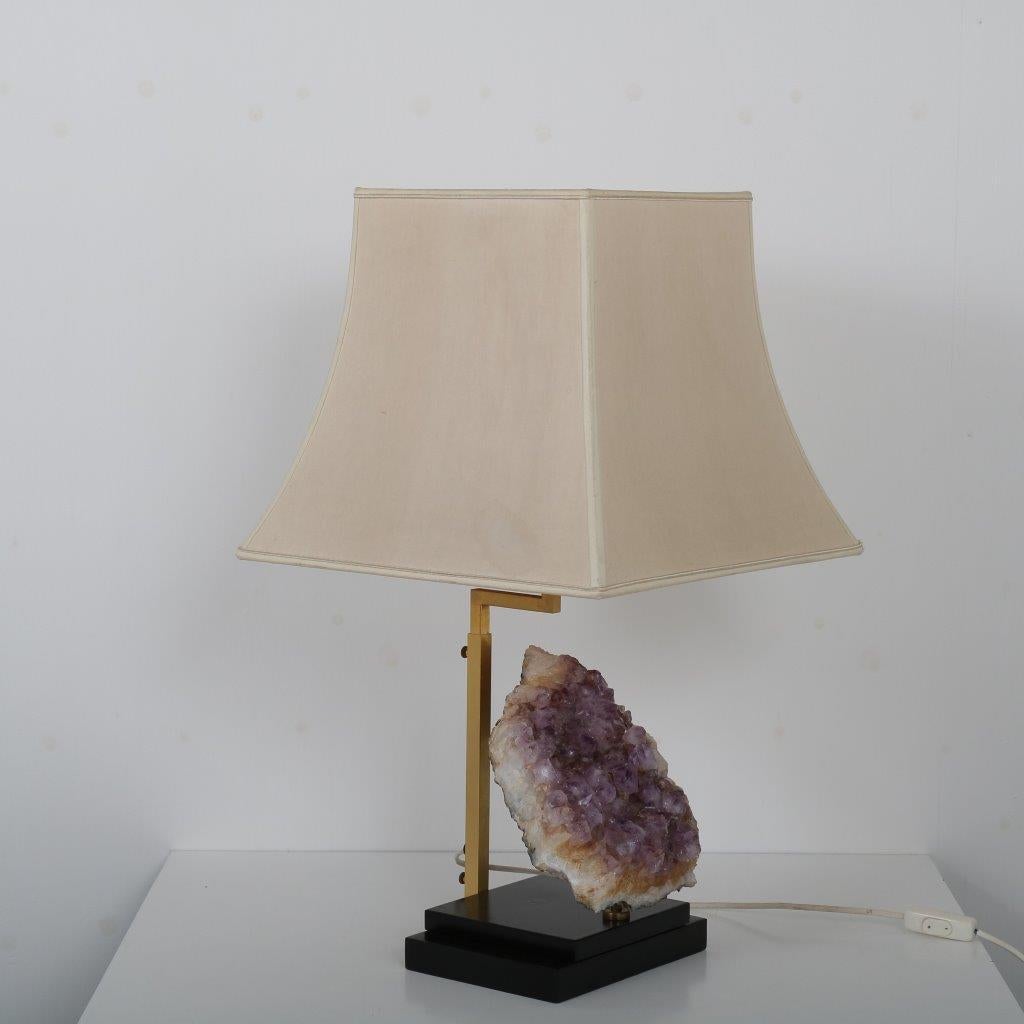 Lampe de table en améthyste dans le style de Willy Daro, Belgique, 1970 en vente 3