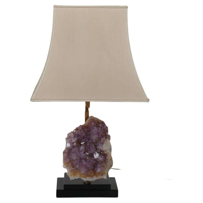 Amethyst Table Lamp in the Style of Willy Daro, Belgium, 1970 For Sale