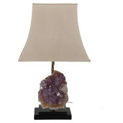 Amethyst Table Lamp in the Style of Willy Daro, Belgium, 1970