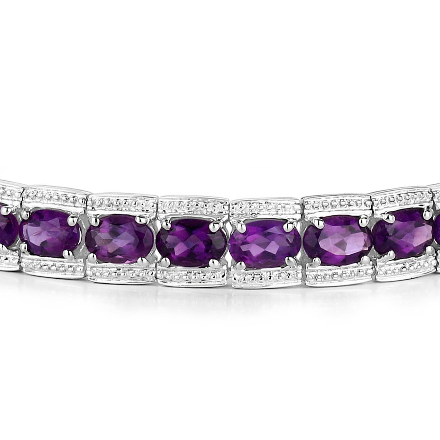 Contemporain Bracelet tennis en argent sterling 12.1 carats en vente
