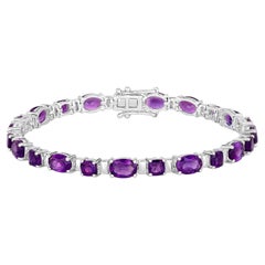 Bracelet tennis en argent sterling 12.6 carats