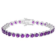 Bracelet tennis en argent sterling 13.3 carats