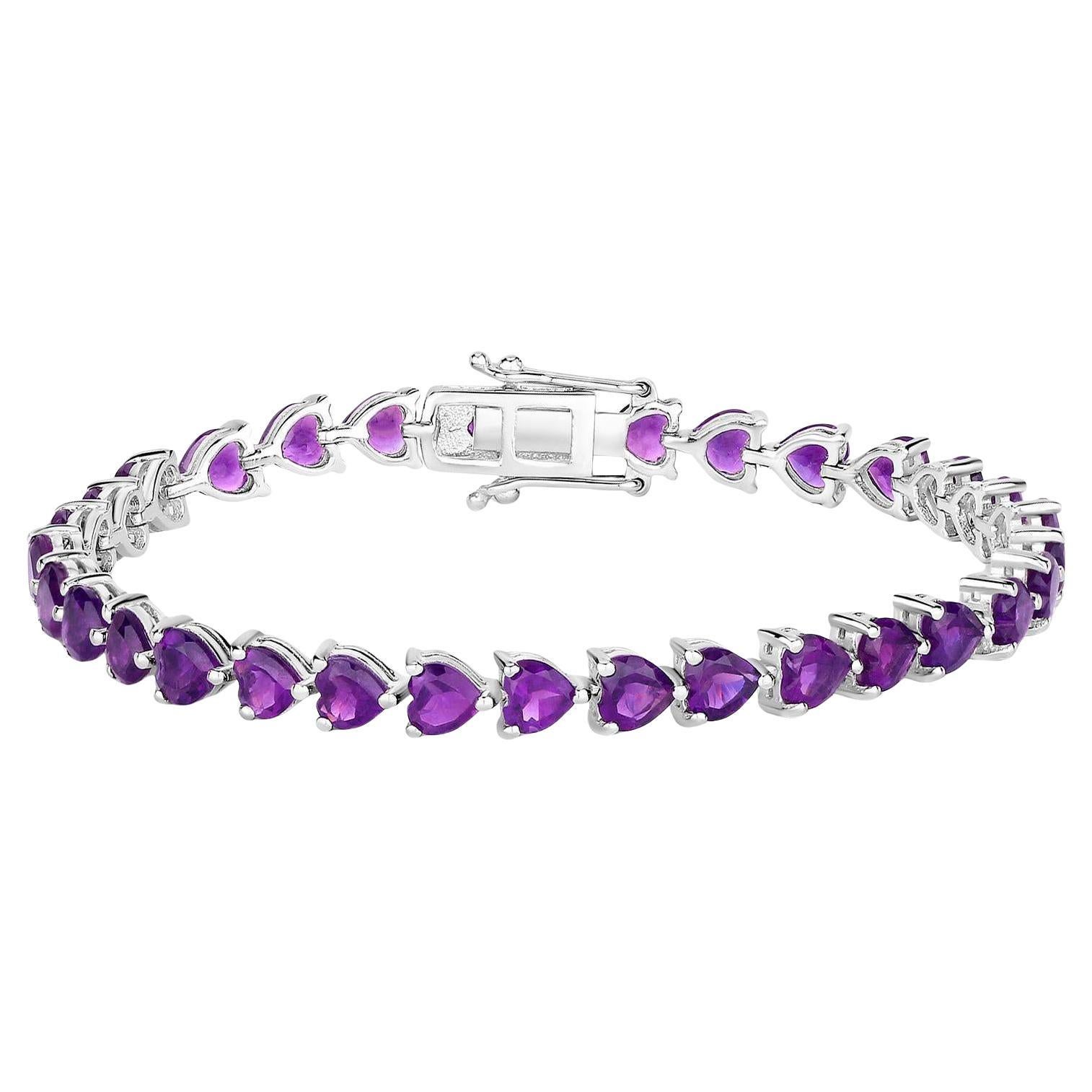 Amethyst-Tennisarmband 13.3 Karat Sterlingsilber