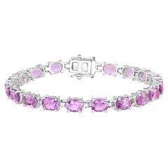 Amethyst Tennis Bracelet 14.3 Carats Sterling Silver