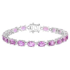 Amethyst Tennis Bracelet 14.3 Carats Sterling Silver