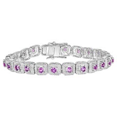 Amethyst Tennis Bracelet 2.3 Carats Sterling Silver