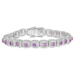 Amethyst Tennis Bracelet 2.3 Carats Sterling Silver