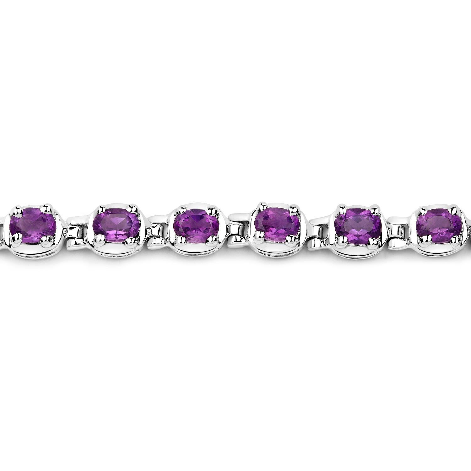 Contemporain Bracelet tennis en argent sterling 3.98 carats en vente