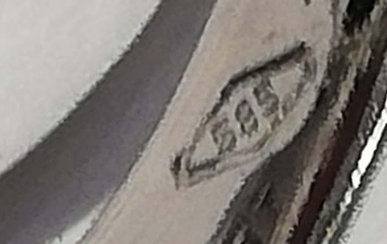 Anello Sole in oro bianco con ametista, topazio e diamanti in vendita 5