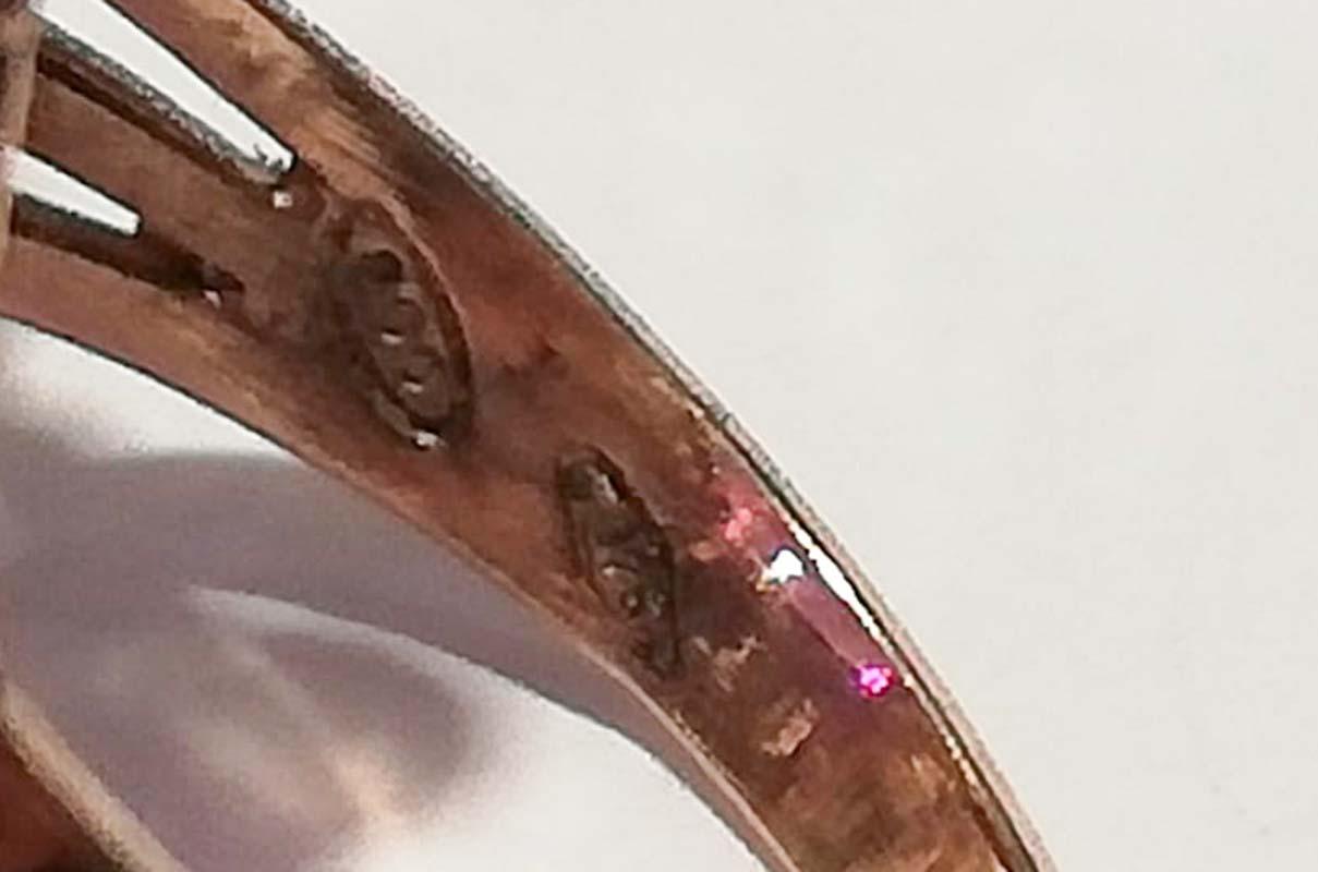 Women's Amethyst, Topaz, Peridots, Diamonds, Rose Gold and Silver Ring. For Sale