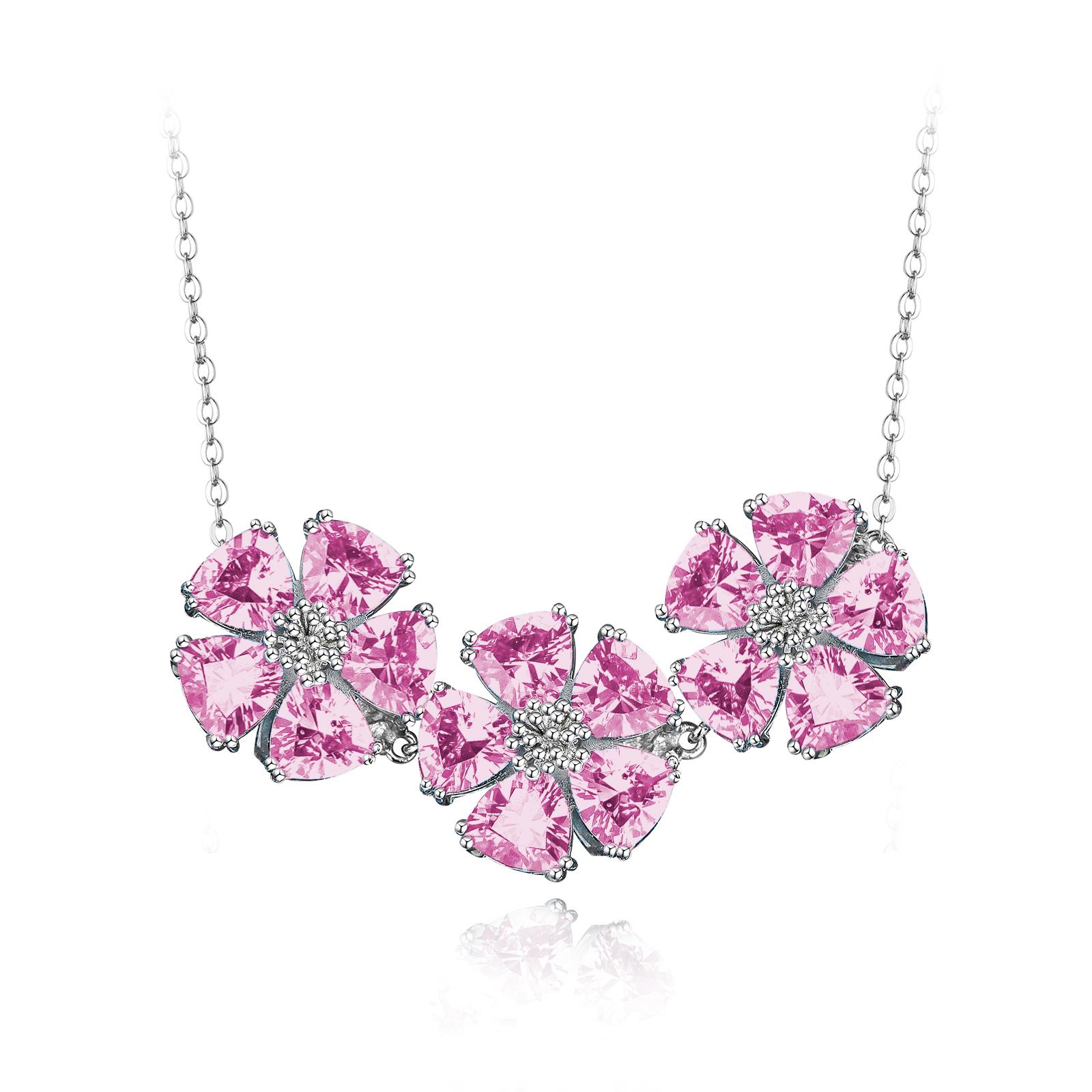 Amethyst Triple Blossom Gentile Necklace For Sale 1